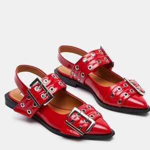 Steve Madden Graya Red Patten Flats